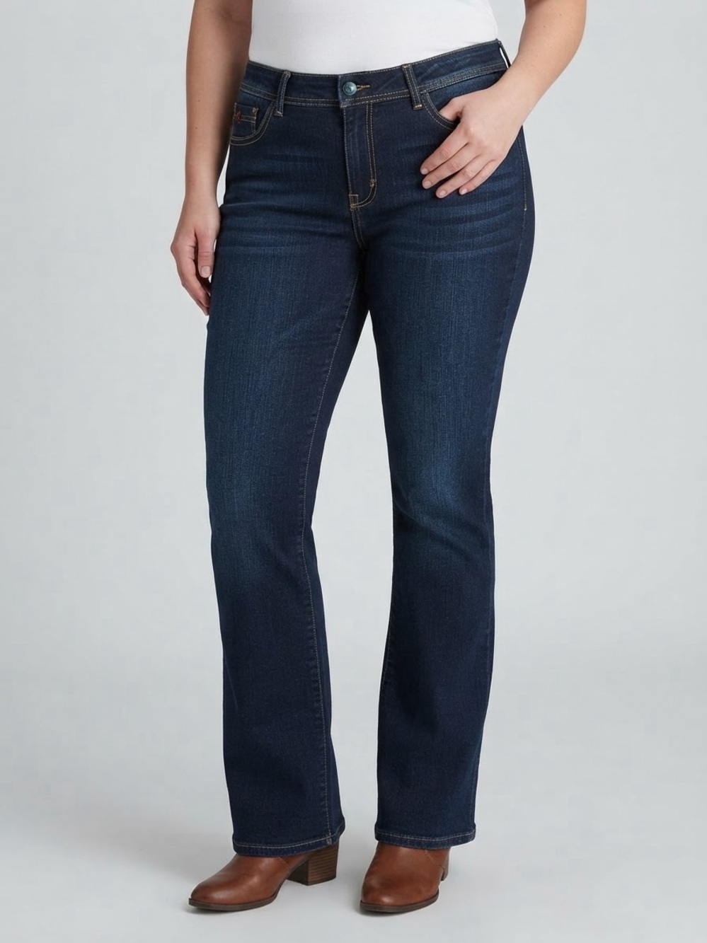 JEANSTAR Premium Denim Elle Dark Wash Bootcut Jeans 14 $55 Retail NWOT